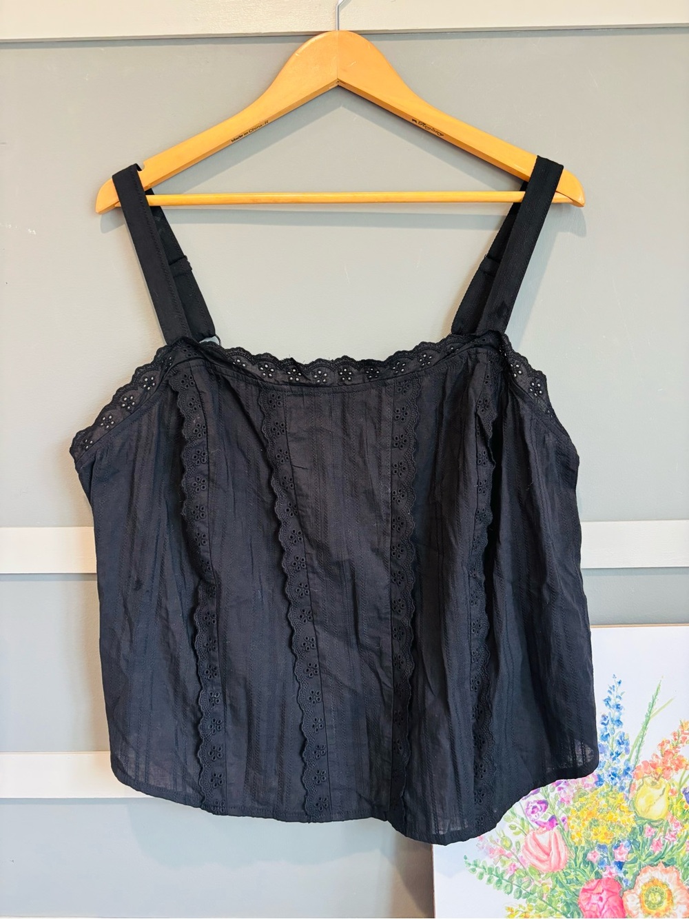 Black Lace-Trim Sleeveless Torrid Top